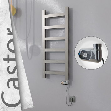 Radiva - Castor Elektrikli Paslanmaz Çelik Havlupan 400x980 Satin Polisaj (Thesis Termostat) 200W