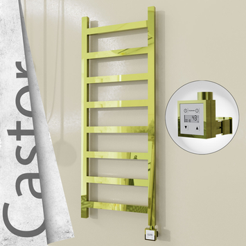 Radiva - Castor Elektrikli Paslanmaz Çelik Havlupan 500x1300 Altın (KTX3 Termostat) 300W