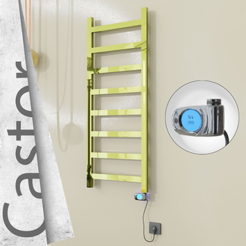 Radiva - Castor Elektrikli Paslanmaz Çelik Havlupan 500x1300 Altın (Musa Termostat) 300W