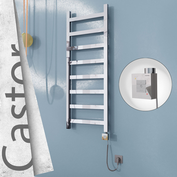 Radiva - Castor Elektrikli Paslanmaz Çelik Havlupan 500x1300 Ayna Polisaj (KTX1 Termostat) 300W Spiral Kablolu