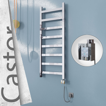 Radiva - Castor Elektrikli Paslanmaz Çelik Havlupan 500x1300 Ayna Polisaj (KTX4 Termostat) 300W Spiral Kablolu