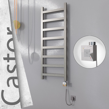 Radiva - Castor Elektrikli Paslanmaz Çelik Havlupan 500x1300 Satin Polisaj (KTX1 Termostat) 300W Spiral Kablolu