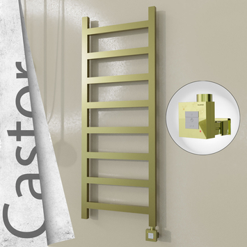 Radiva - Castor Elektrikli Paslanmaz Çelik Havlupan 500x1300 Satine Altın (KTX1 Termostat) 300W