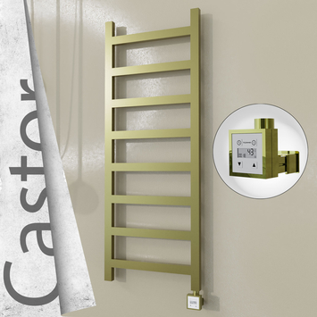 Radiva - Castor Elektrikli Paslanmaz Çelik Havlupan 500x1300 Satine Altın (KTX3 Termostat) 300W
