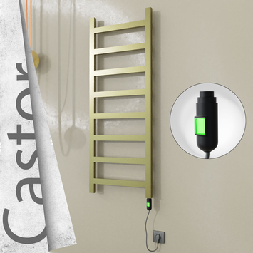 Radiva - Castor Elektrikli Paslanmaz Çelik Havlupan 500x1300 Satine Altın (On/Off Düğmeli) 300W