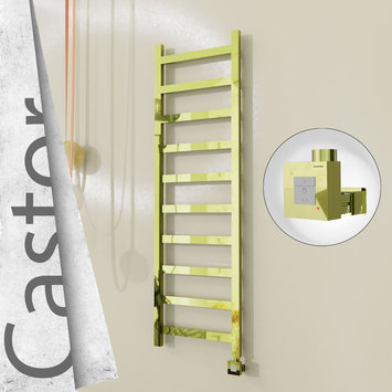 Radiva - Castor Elektrikli Paslanmaz Çelik Havlupan 500x1620 Altın (KTX1 Termostat) 300W