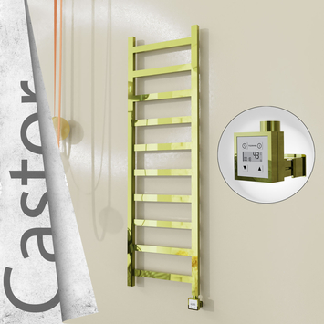 Radiva - Castor Elektrikli Paslanmaz Çelik Havlupan 500x1620 Altın (KTX3 Termostat) 300W
