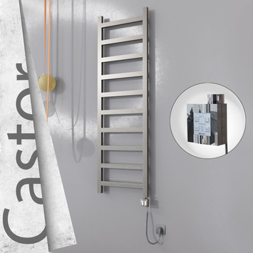 Radiva - Castor Elektrikli Paslanmaz Çelik Havlupan 500x1620 Satin Polisaj (KTX4 Termostat) 300W Spiral Kablolu