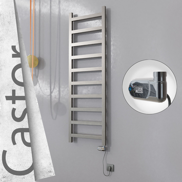 Radiva - Castor Elektrikli Paslanmaz Çelik Havlupan 500x1620 Satin Polisaj (Thesis Termostat) 300W