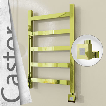 Radiva - Castor Elektrikli Paslanmaz Çelik Havlupan 500x820 Altın (KTX1 Termostat) 200W