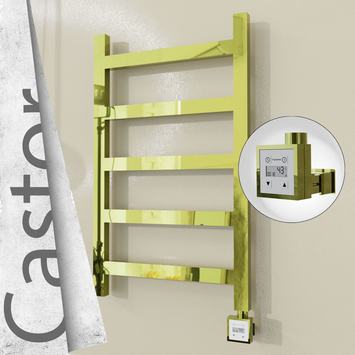 Radiva - Castor Elektrikli Paslanmaz Çelik Havlupan 500x820 Altın (KTX3 Termostat) 200W