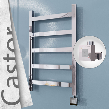 Radiva - Castor Elektrikli Paslanmaz Çelik Havlupan 500x820 Ayna Polisaj (KTX1 Termostat) 200W