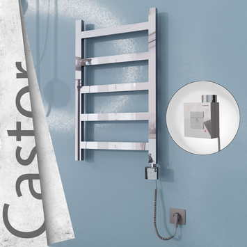 Radiva - Castor Elektrikli Paslanmaz Çelik Havlupan 500x820 Ayna Polisaj (KTX1 Termostat) 200W Spiral Kablolu