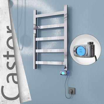 Radiva - Castor Elektrikli Paslanmaz Çelik Havlupan 500x820 Ayna Polisaj (Musa Termostat) 200W