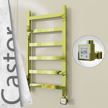 Radiva - Castor Elektrikli Paslanmaz Çelik Havlupan 500x980 Altın (KTX3 Termostat) 300W