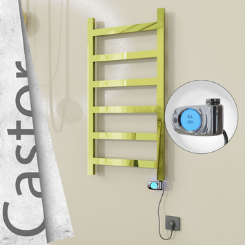 Radiva - Castor Elektrikli Paslanmaz Çelik Havlupan 500x980 Altın (Musa Termostat) 300W