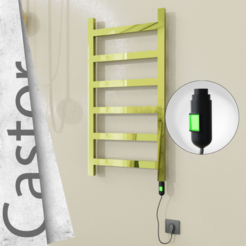 Radiva - Castor Elektrikli Paslanmaz Çelik Havlupan 500x980 Altın (On/Off Düğmeli) 300W