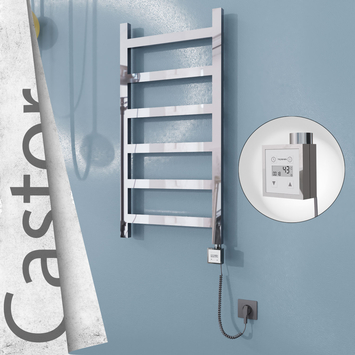 Radiva - Castor Elektrikli Paslanmaz Çelik Havlupan 500x980 Ayna Polisaj (KTX3 Termostat) 300W Spiral Kablolu