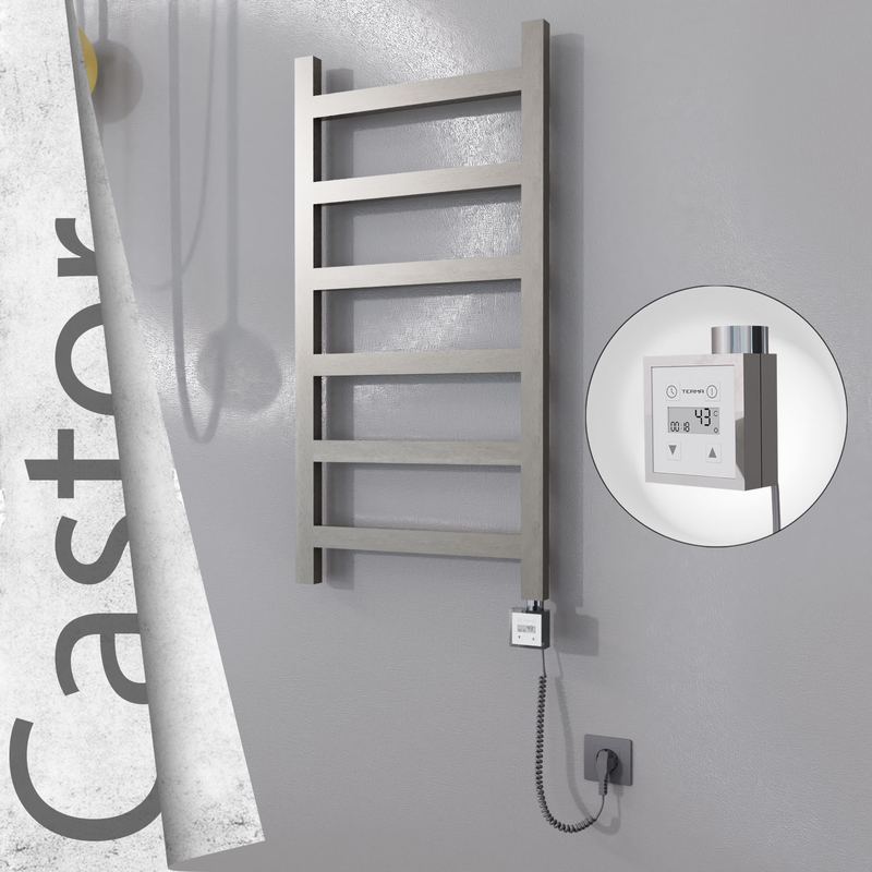 CASTOR Elektrikli Paslanmaz Çelik Havlupan 500x980 Satin Polisaj (KTX3 Termostat) 300W Spiral Kablolu