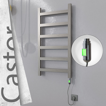 Radiva - Castor Elektrikli Paslanmaz Çelik Havlupan 500x980 Satin Polisaj (On/Off Düğmeli) 300W