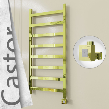 Radiva - Castor Elektrikli Paslanmaz Çelik Havlupan 600x1300 Altın (KTX1 Termostat) 300W