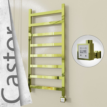 Radiva - Castor Elektrikli Paslanmaz Çelik Havlupan 600x1300 Altın (KTX3 Termostat) 300W