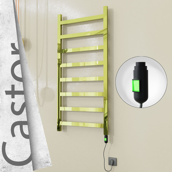 Radiva - Castor Elektrikli Paslanmaz Çelik Havlupan 600x1300 Altın (On/Off Düğmeli) 300W