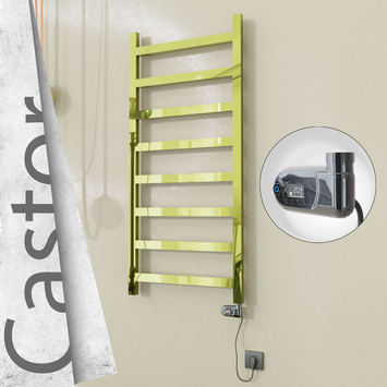 Radiva - Castor Elektrikli Paslanmaz Çelik Havlupan 600x1300 Altın (Thesis Termostat) 300W