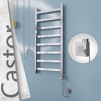 Radiva - Castor Elektrikli Paslanmaz Çelik Havlupan 600x1300 Ayna Polisaj (KTX1 Termostat) 300W Spiral Kablolu