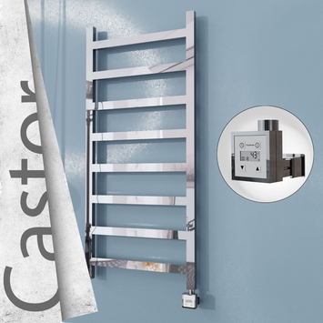Radiva - Castor Elektrikli Paslanmaz Çelik Havlupan 600x1300 Ayna Polisaj (KTX3 Termostat) 300W