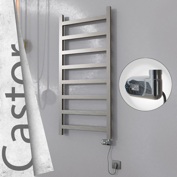 Radiva - Castor Elektrikli Paslanmaz Çelik Havlupan 600x1300 Satin Polisaj (Thesis Termostat) 300W