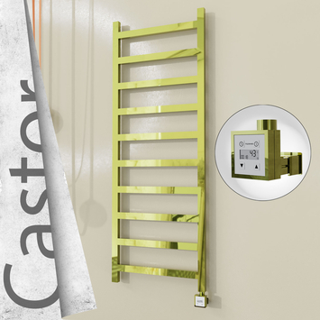 Radiva - Castor Elektrikli Paslanmaz Çelik Havlupan 600x1620 Altın (KTX3 Termostat) 600W
