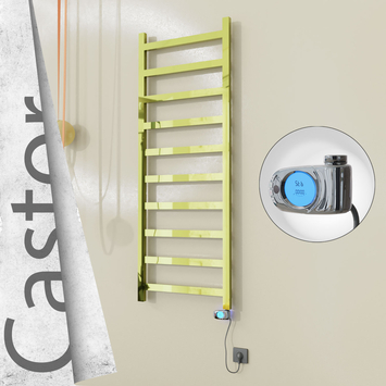Radiva - Castor Elektrikli Paslanmaz Çelik Havlupan 600x1620 Altın (Musa Termostat) 600W