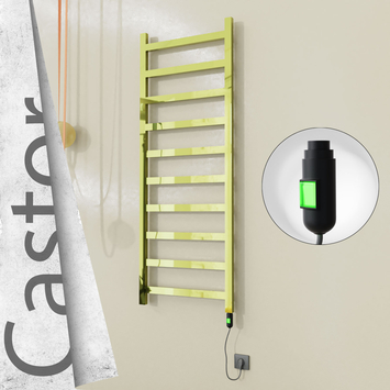 Radiva - Castor Elektrikli Paslanmaz Çelik Havlupan 600x1620 Altın (On/Off Düğmeli) 600W