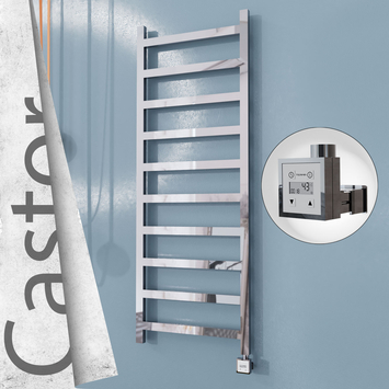 Radiva - Castor Elektrikli Paslanmaz Çelik Havlupan 600x1620 Ayna Polisaj (KTX3 Termostat) 600W