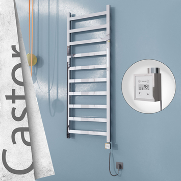 Radiva - Castor Elektrikli Paslanmaz Çelik Havlupan 600x1620 Ayna Polisaj (KTX3 Termostat) 600W Spiral Kablolu