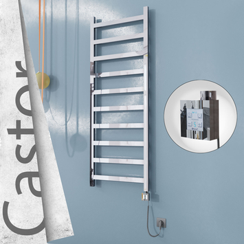 Radiva - Castor Elektrikli Paslanmaz Çelik Havlupan 600x1620 Ayna Polisaj (KTX4 Termostat) 600W Spiral Kablolu