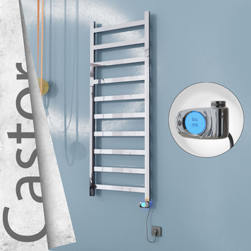Radiva - Castor Elektrikli Paslanmaz Çelik Havlupan 600x1620 Ayna Polisaj (Musa Termostat) 600W
