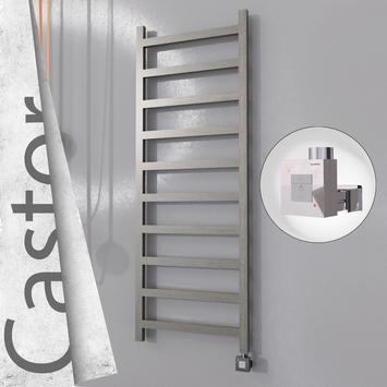 Radiva - Castor Elektrikli Paslanmaz Çelik Havlupan 600x1620 Satin Polisaj (KTX1 Termostat) 600W