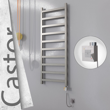 Radiva - Castor Elektrikli Paslanmaz Çelik Havlupan 600x1620 Satin Polisaj (KTX1 Termostat) 600W Spiral Kablolu