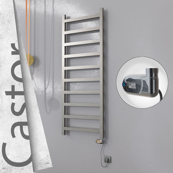 Radiva - Castor Elektrikli Paslanmaz Çelik Havlupan 600x1620 Satin Polisaj (Thesis Termostat) 600W