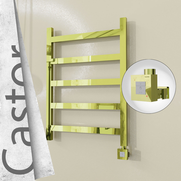 Radiva - Castor Elektrikli Paslanmaz Çelik Havlupan 600x820 Altın (KTX1 Termostat) 200W