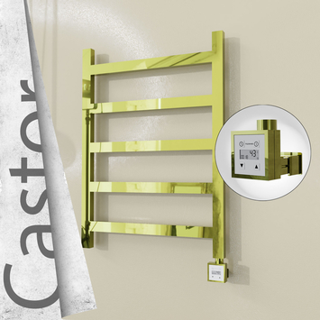 Radiva - Castor Elektrikli Paslanmaz Çelik Havlupan 600x820 Altın (KTX3 Termostat) 200W