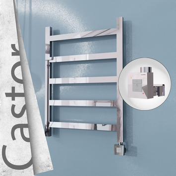 Radiva - Castor Elektrikli Paslanmaz Çelik Havlupan 600x820 Ayna Polisaj (KTX1 Termostat) 200W