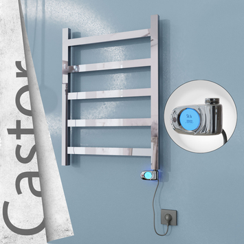 Radiva - Castor Elektrikli Paslanmaz Çelik Havlupan 600x820 Ayna Polisaj (Musa Termostat) 200W