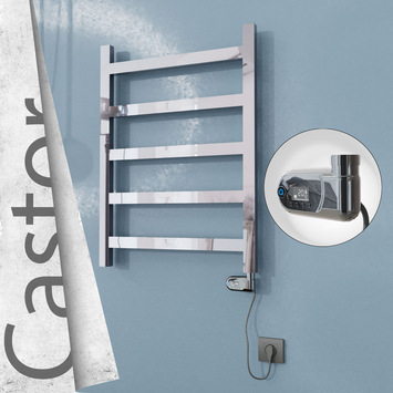 Radiva - Castor Elektrikli Paslanmaz Çelik Havlupan 600x820 Ayna Polisaj (Thesis Termostat) 200W