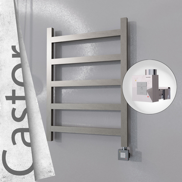 Radiva - Castor Elektrikli Paslanmaz Çelik Havlupan 600x820 Satin Polisaj (KTX1 Termostat) 200W