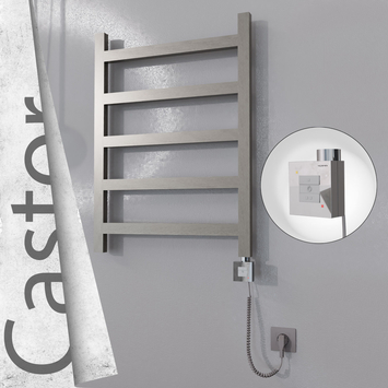 Radiva - Castor Elektrikli Paslanmaz Çelik Havlupan 600x820 Satin Polisaj (KTX1 Termostat) 200W Spiral Kablolu