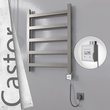 Radiva - Castor Elektrikli Paslanmaz Çelik Havlupan 600x820 Satin Polisaj (KTX3 Termostat) 200W Spiral Kablolu