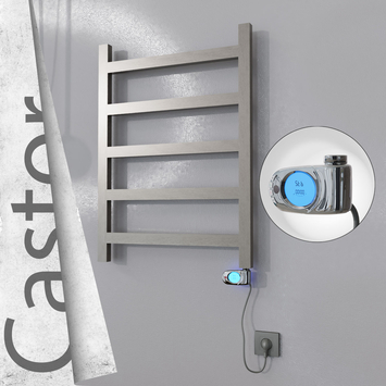 Radiva - Castor Elektrikli Paslanmaz Çelik Havlupan 600x820 Satin Polisaj (Musa Termostat) 200W